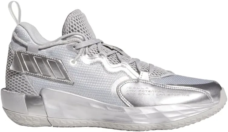 adidas Dame 7 Extended Play Basketball Shoes Grey/Silver Metallic/White Men's 10, Women's 11 Medium