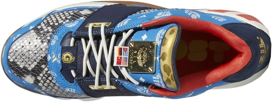 adidas Mens Agent Gil Zero Restomod USA Basketball Shoes, White Red Blue
