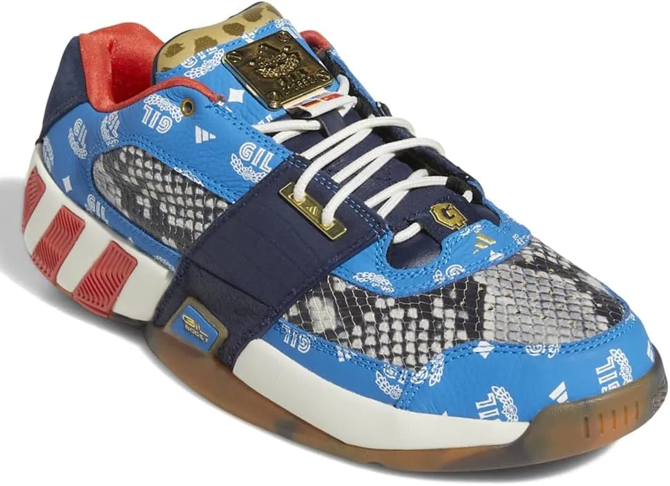 adidas Mens Agent Gil Zero Restomod USA Basketball Shoes, White Red Blue