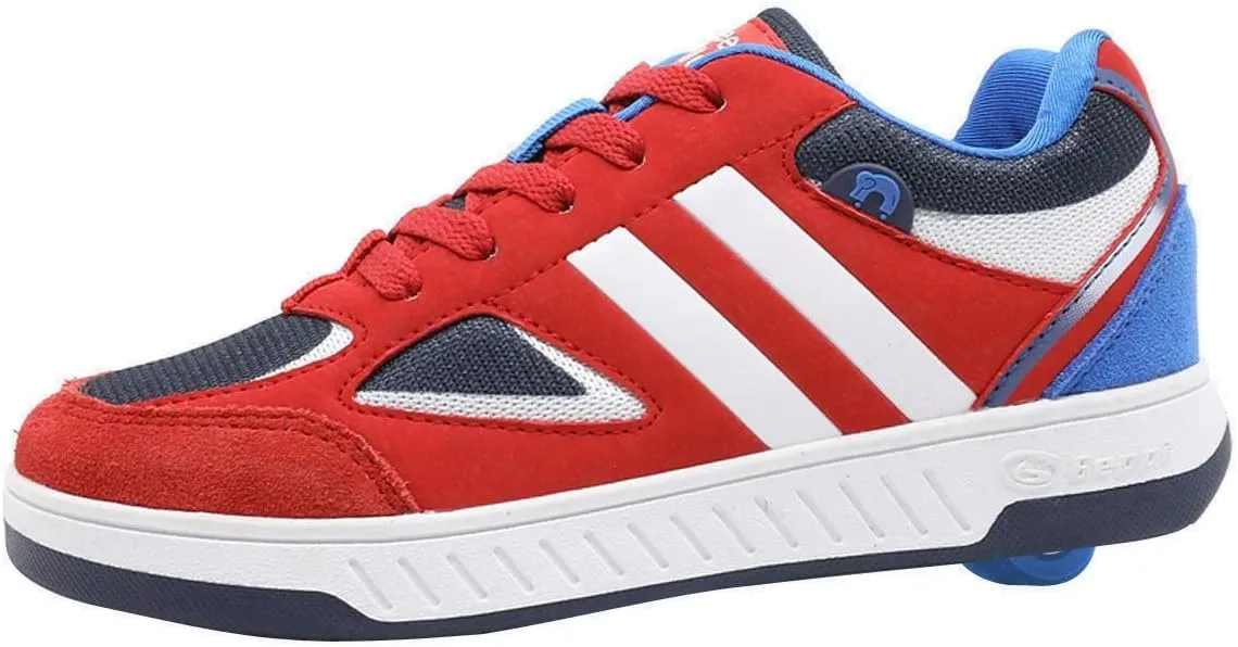 Beppi Roller Sneakers for Girls & Boys ?CSkate Shoes with Wheels Red, Size 2.5