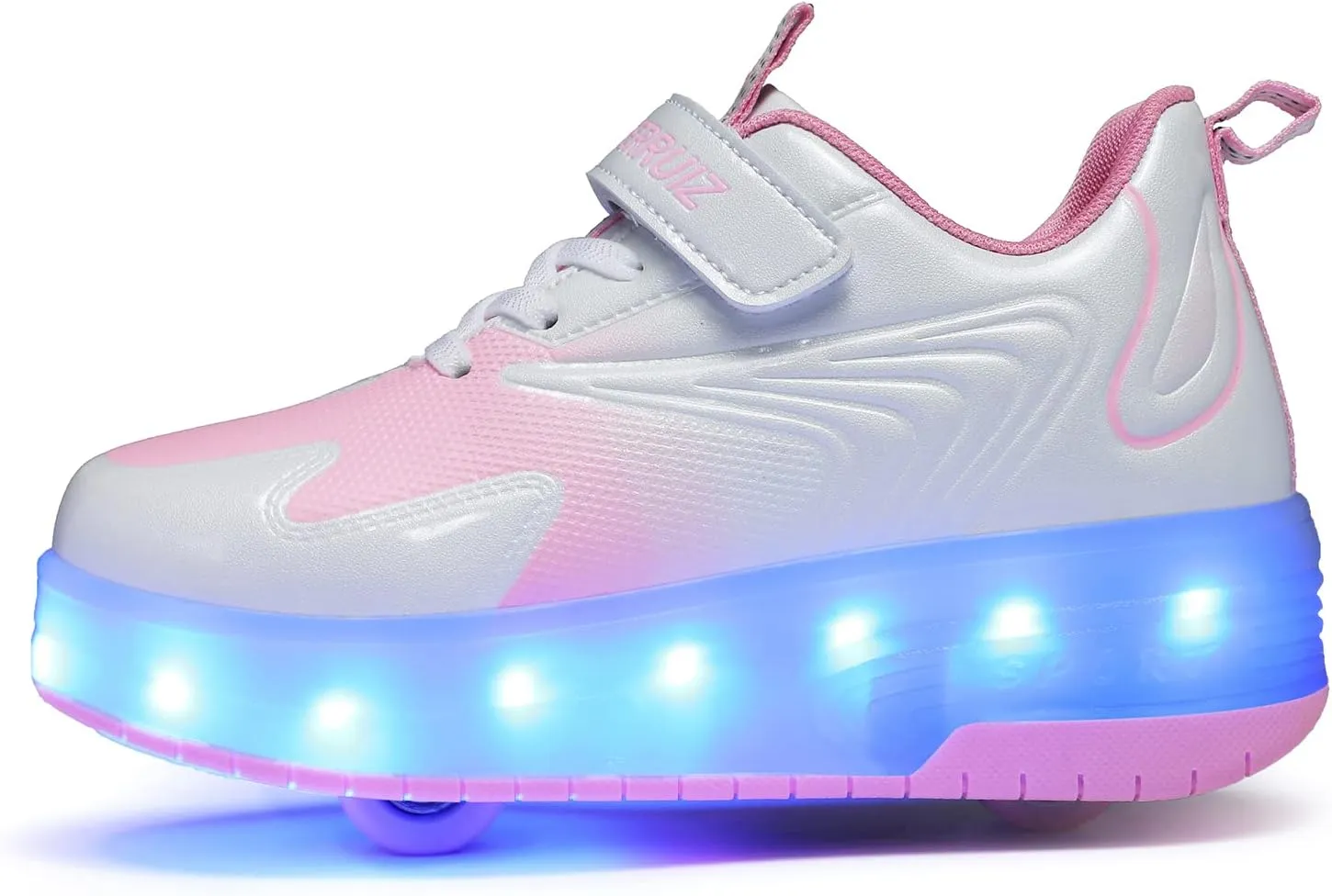 BFOEL Rechargeable Roller Shoes for Boys Girls Age 6-14 with LED Light-Up Kids Sneakers for Outdoor Play, Birthday