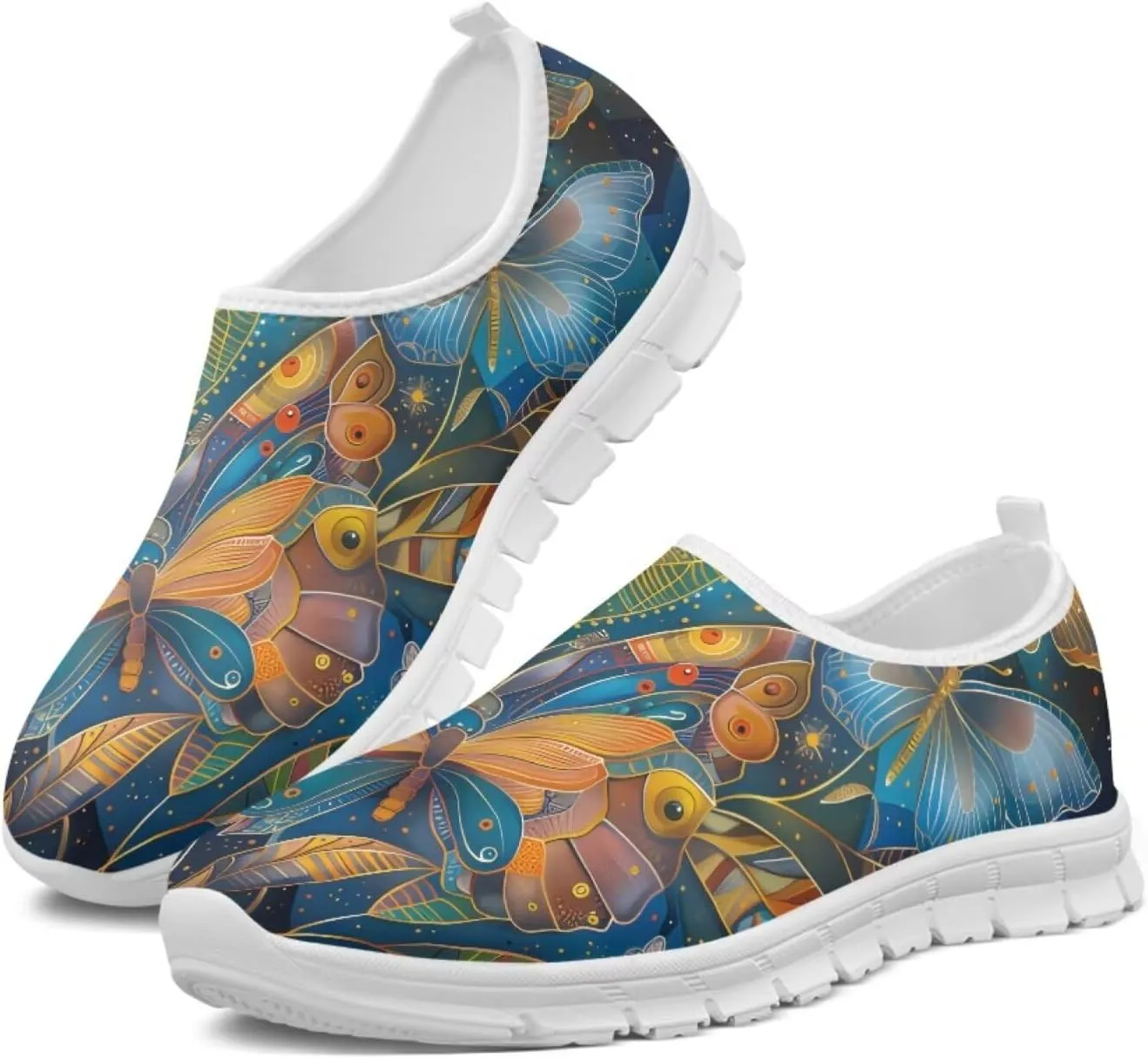 Butterfly Loafers for Women Casual Dress Work Shoes Slip-On Business Work Outdoor Sneaker