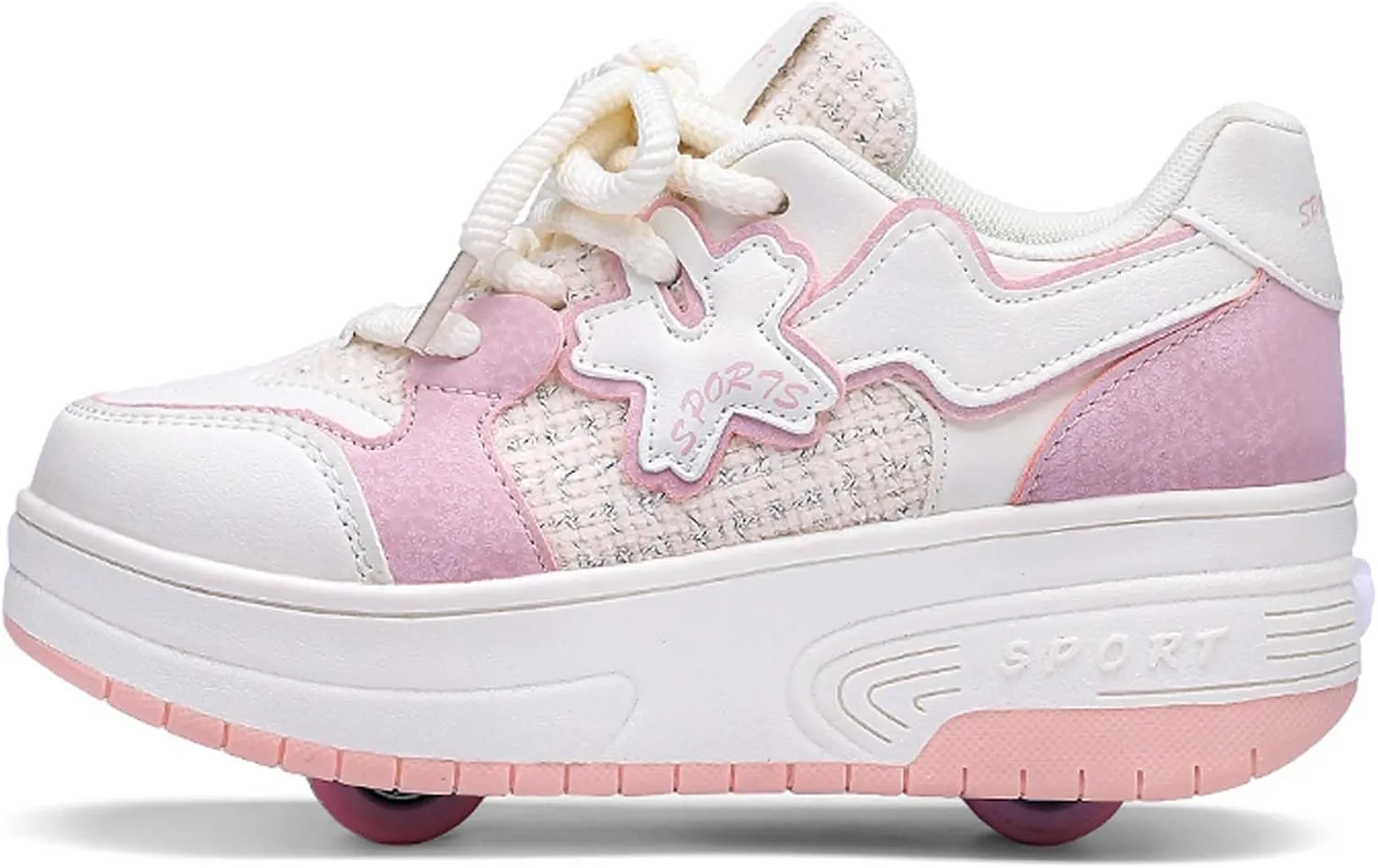 Children's Roller Skates Boys Girls Roller Shoes Sneakers Fashion Two Wheel Outdoor Walking Shoes Boys Girls Beginner Gift