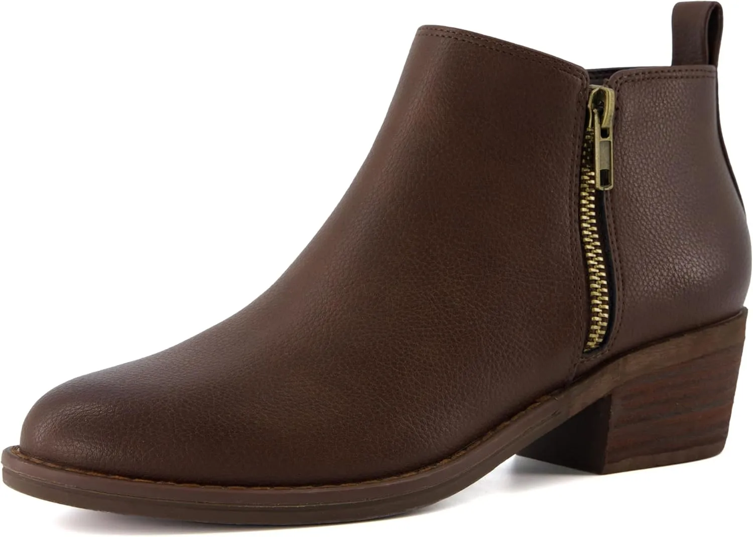 CUSHIONAIRE Taco Womens Ankle Bootie  Low Heel Ankle Boots for Women with Memory Foam Comfort, Side Zipper, and Wide Widths Available