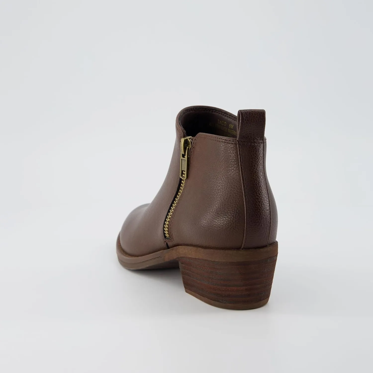 CUSHIONAIRE Taco Womens Ankle Bootie  Low Heel Ankle Boots for Women with Memory Foam Comfort, Side Zipper, and Wide Widths Available