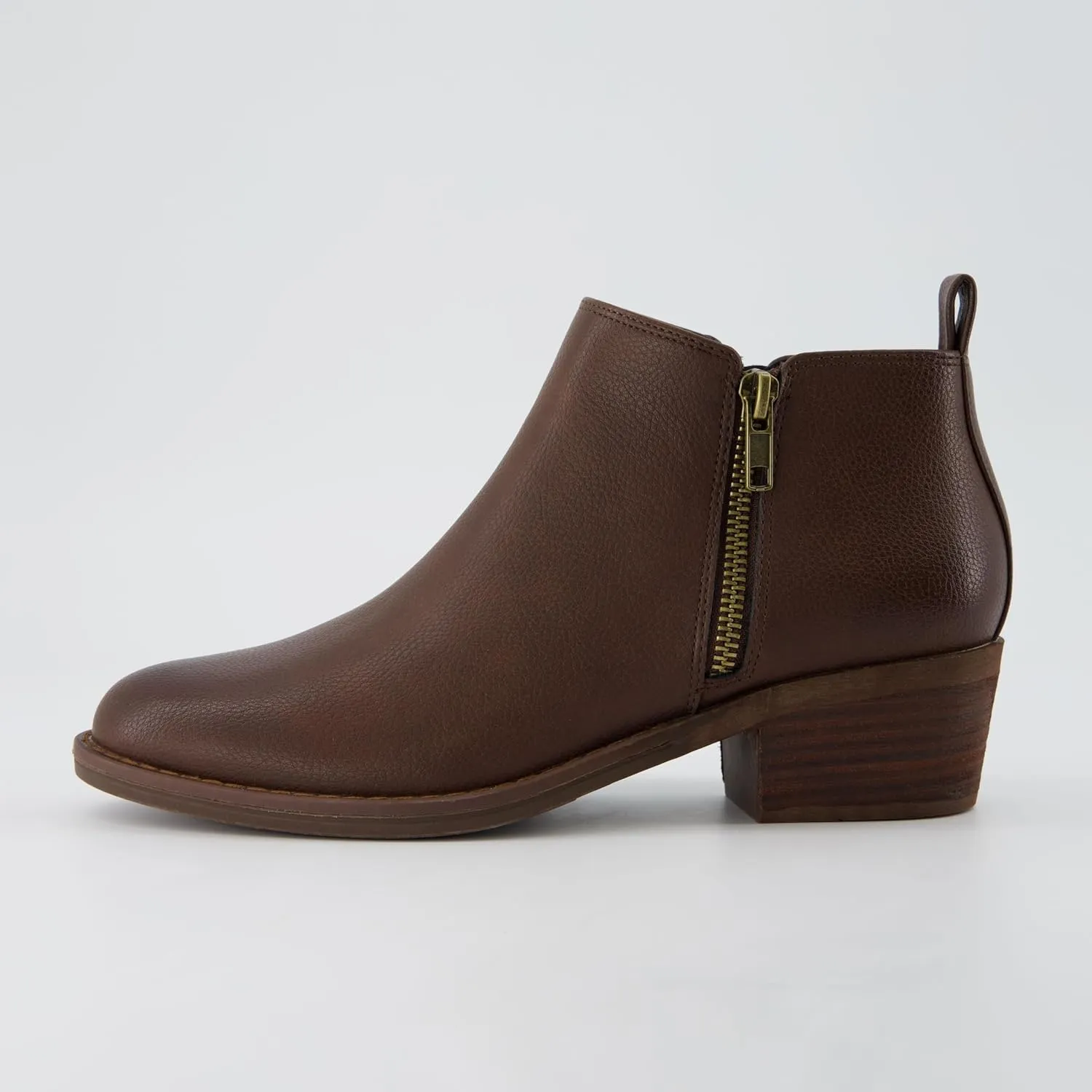 CUSHIONAIRE Taco Womens Ankle Bootie  Low Heel Ankle Boots for Women with Memory Foam Comfort, Side Zipper, and Wide Widths Available