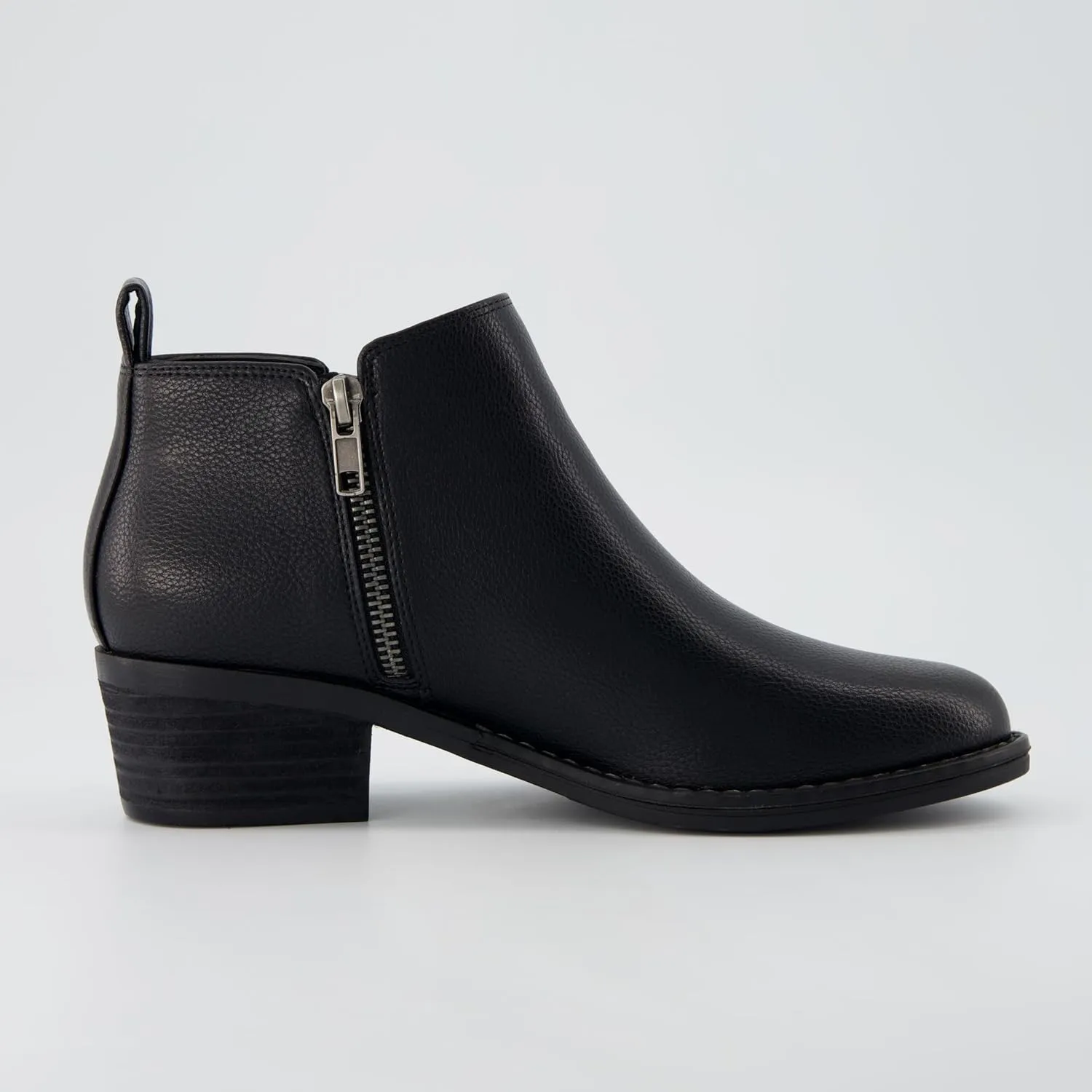CUSHIONAIRE Taco Womens Ankle Bootie  Low Heel Ankle Boots for Women with Memory Foam Comfort, Side Zipper, and Wide Widths Available