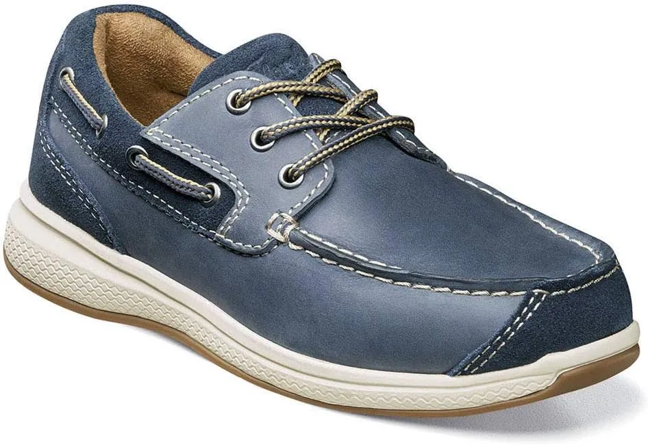 Florsheim Boy's Lakes Jr. Moc Toe Slip on Oxford
