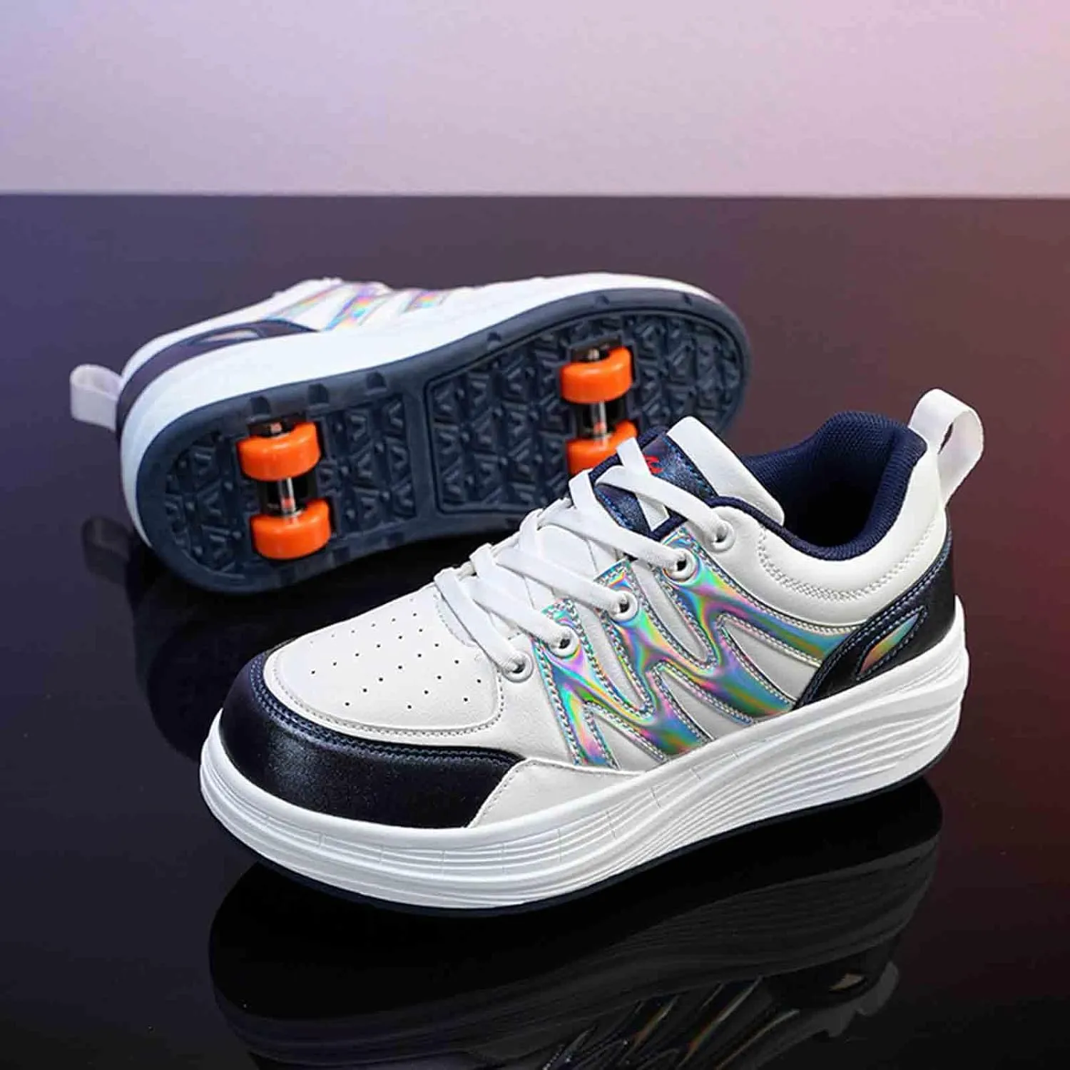 Kids Roller Skate Shoes with 2 Detachable Wheels, Sneakers for Boys Girls Birthday Thanksgiving Christmas Day