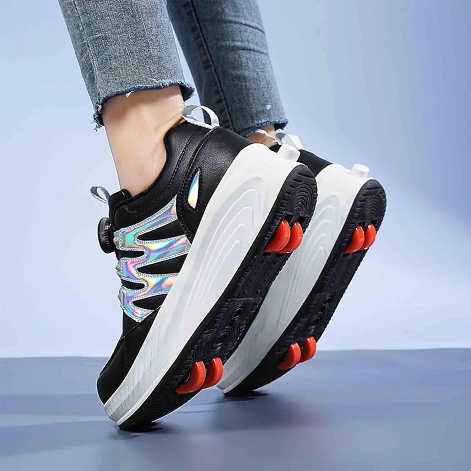 Kids Roller Skate Shoes with 2 Detachable Wheels, Sneakers for Boys Girls Birthday Thanksgiving Christmas Day