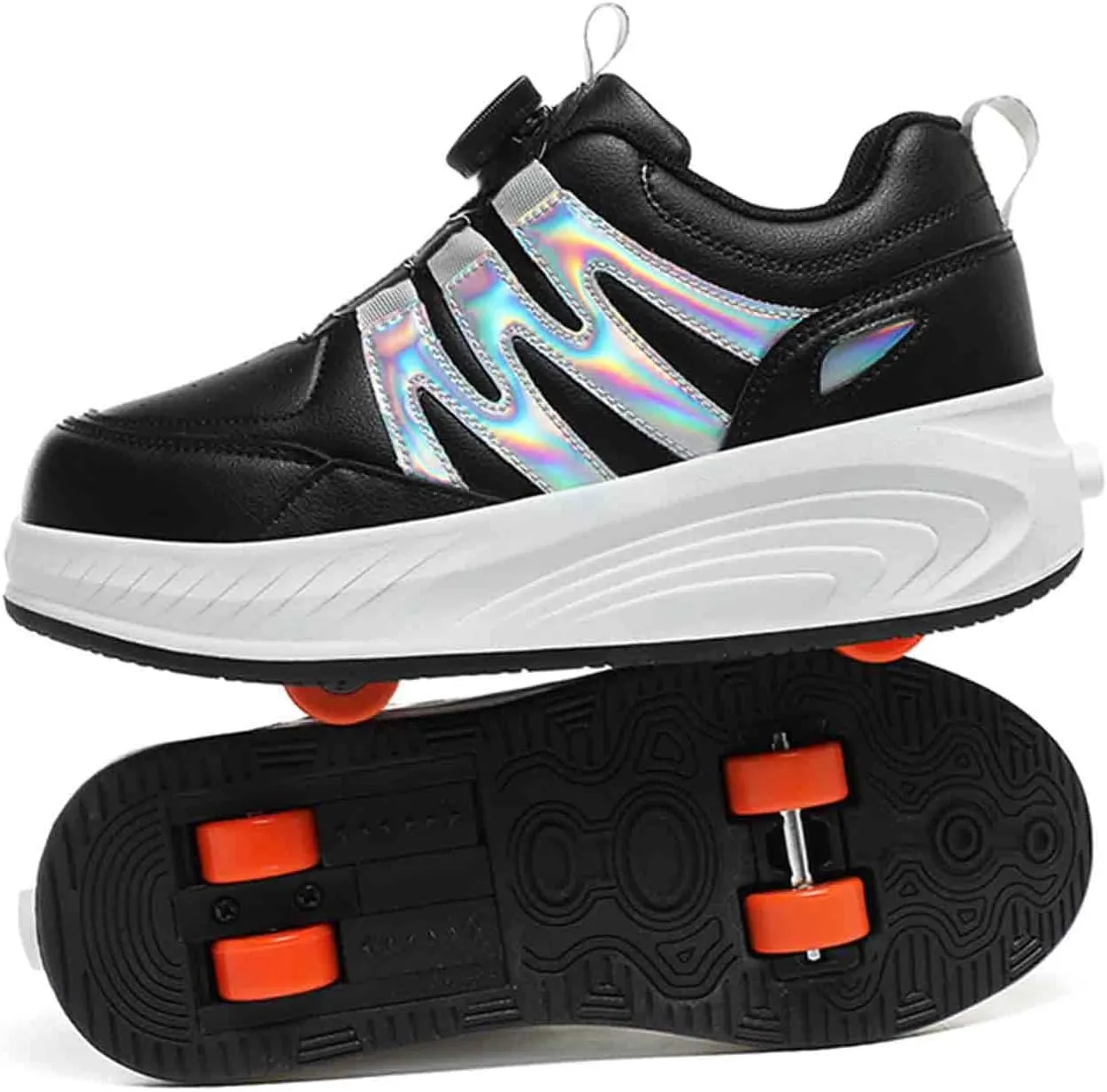 Kids Roller Skate Shoes with 2 Detachable Wheels, Sneakers for Boys Girls Birthday Thanksgiving Christmas Day