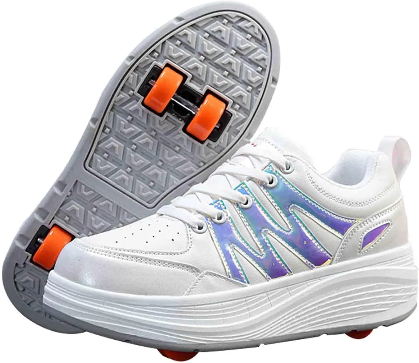 Kids Roller Skate Shoes with 2 Detachable Wheels, Sneakers for Boys Girls Birthday Thanksgiving Christmas Day
