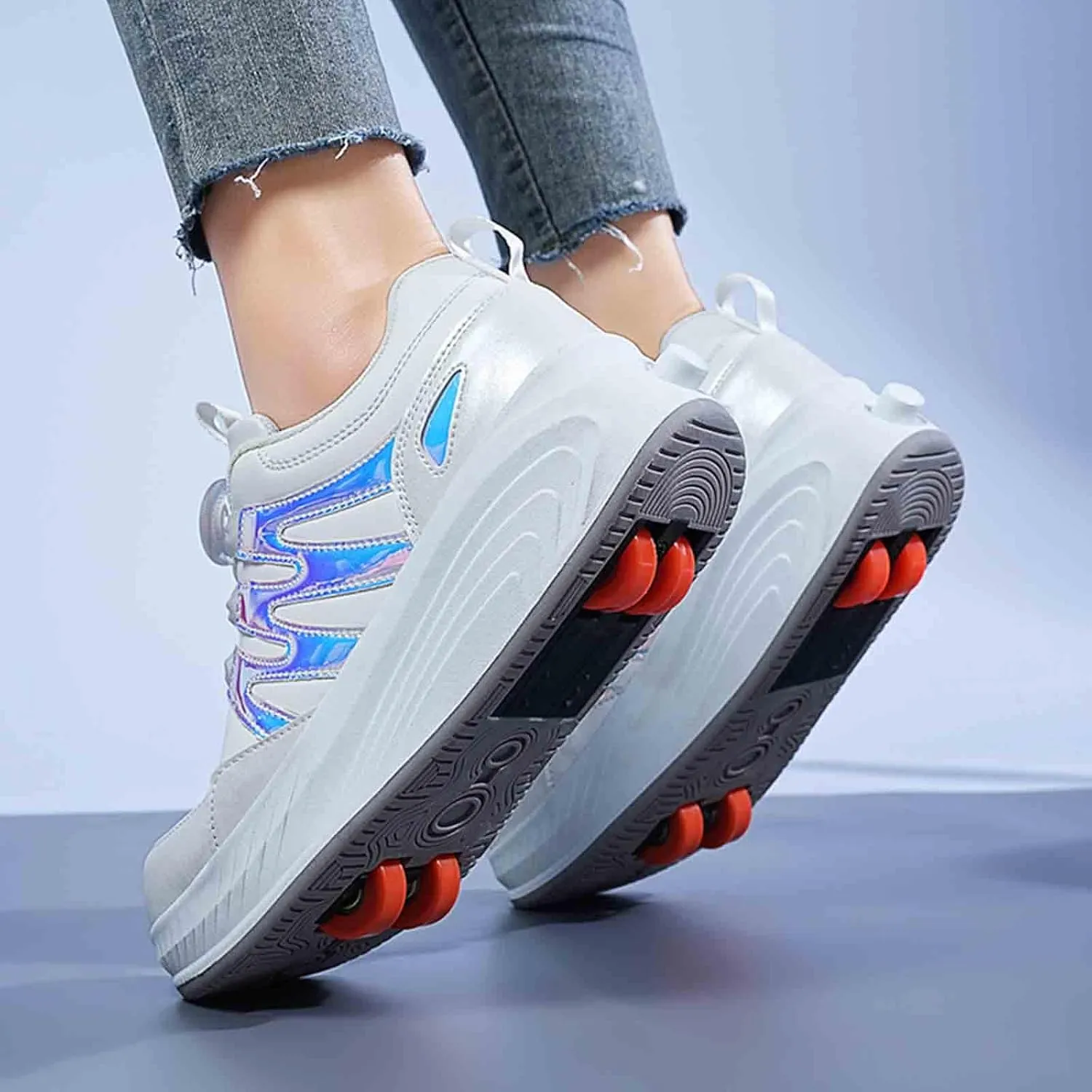 Kids Roller Skate Shoes with 2 Detachable Wheels, Sneakers for Boys Girls Birthday Thanksgiving Christmas Day