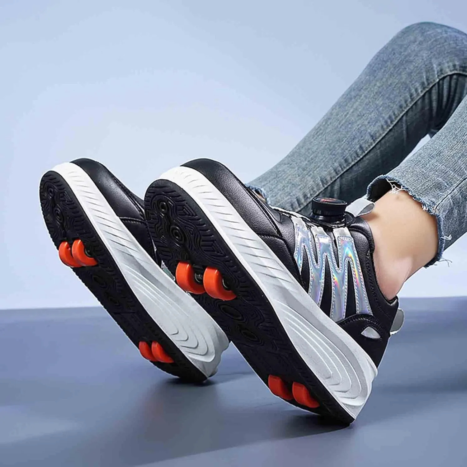 Kids Roller Skate Shoes with 2 Detachable Wheels, Sneakers for Boys Girls Birthday Thanksgiving Christmas Day