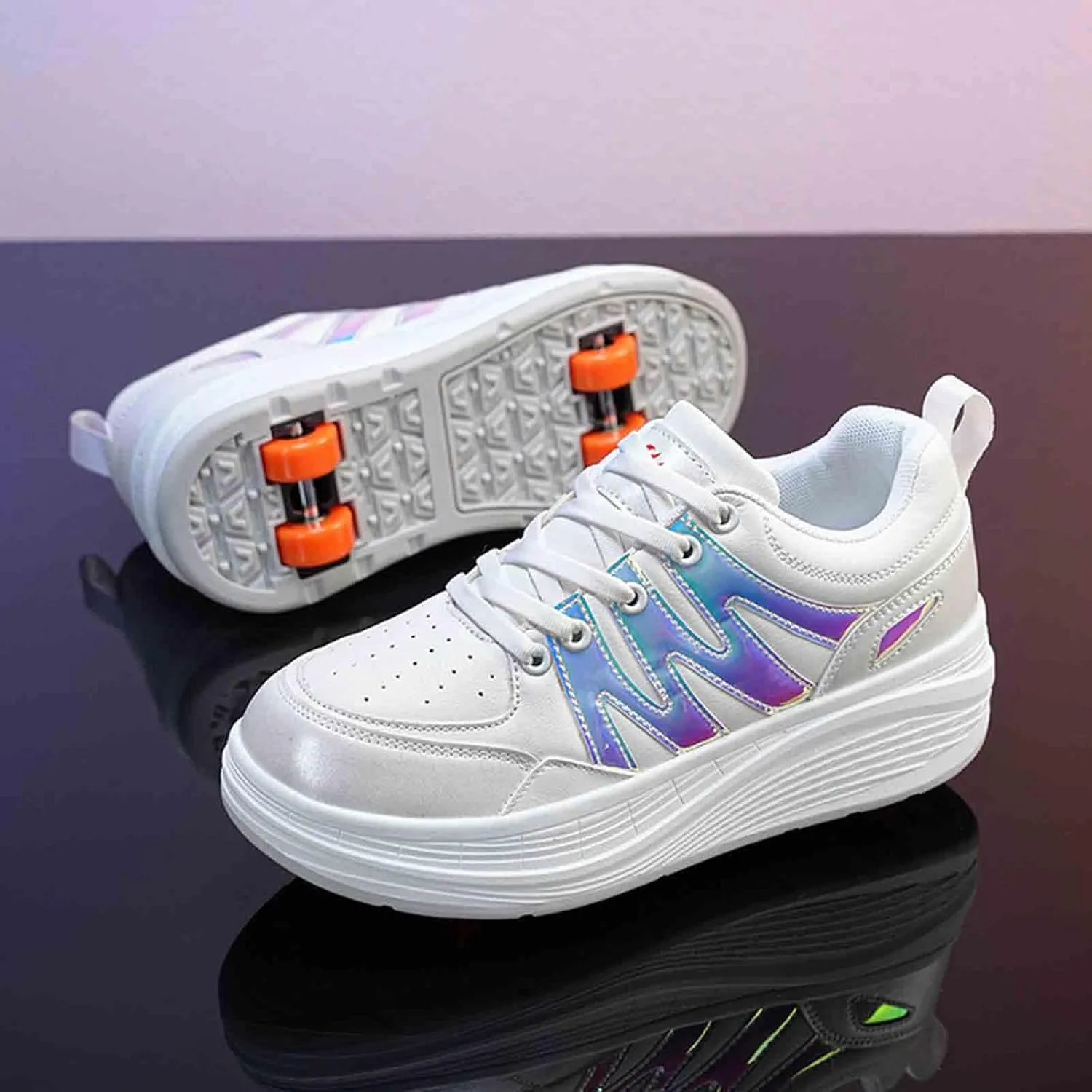 Kids Roller Skate Shoes with 2 Detachable Wheels, Sneakers for Boys Girls Birthday Thanksgiving Christmas Day