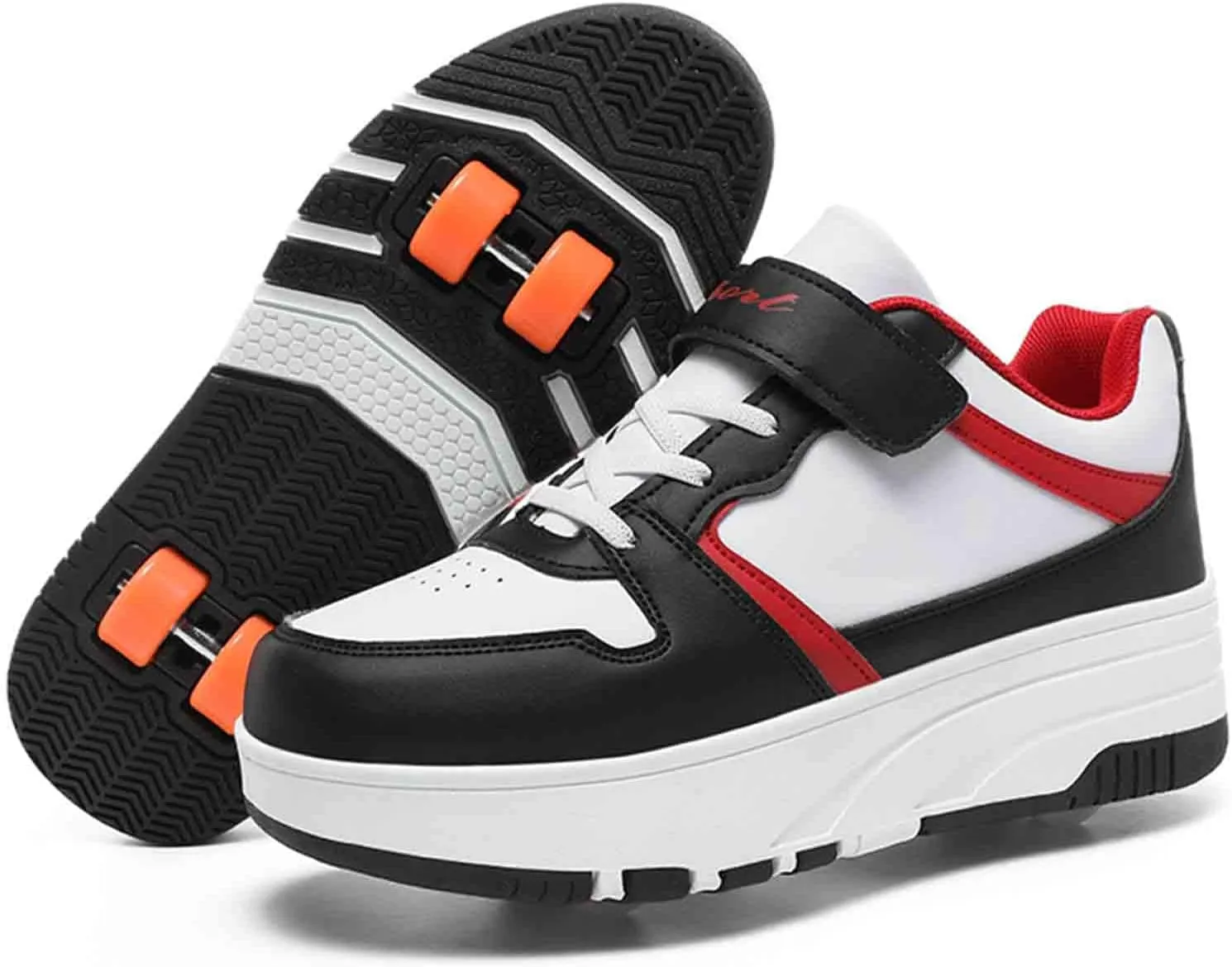 Kids Roller Skate Shoes with 4 Detachable Wheels, Sneakers for Boys Girls Birthday Thanksgiving Christmas Day