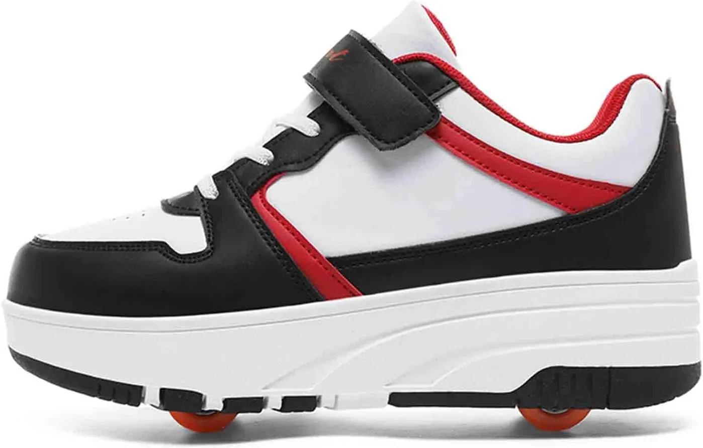 Kids Roller Skate Shoes with 4 Detachable Wheels, Sneakers for Boys Girls Birthday Thanksgiving Christmas Day