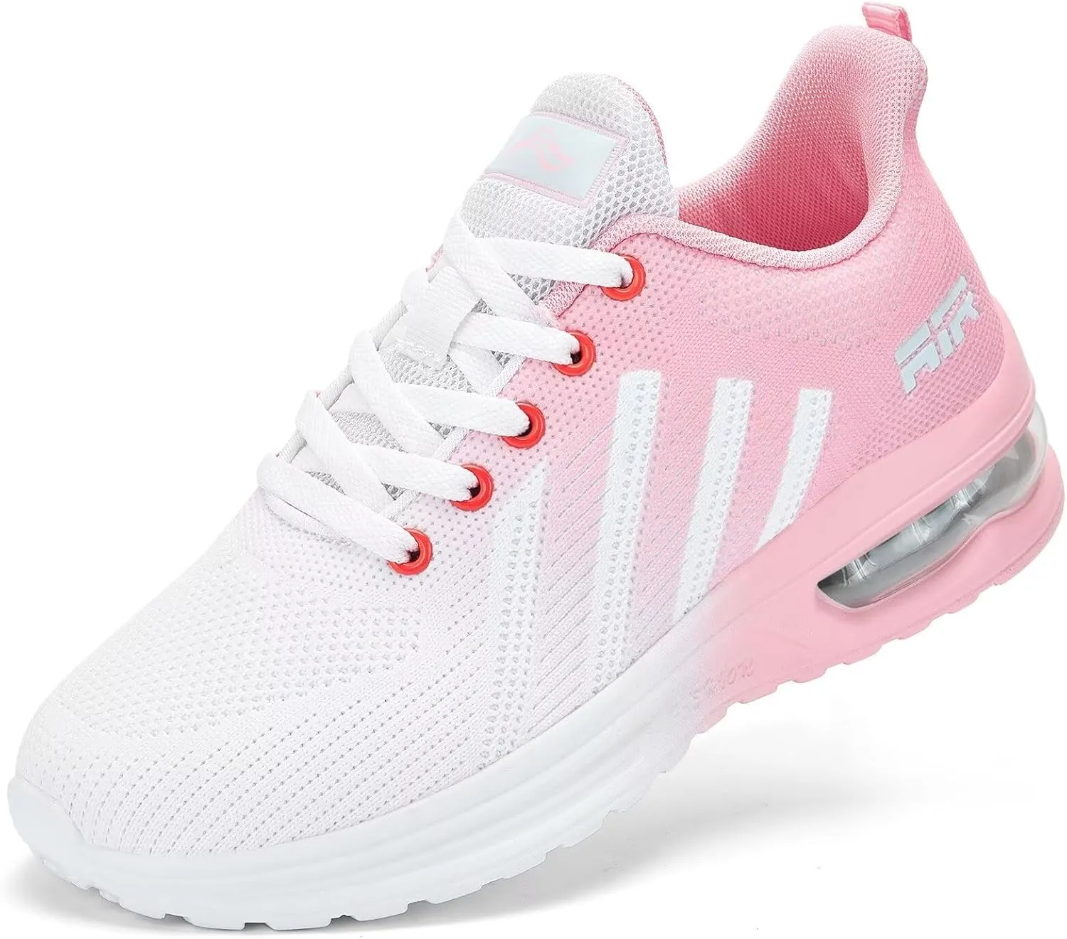 Lamincoa Womens Air Running Shoes Lightweight Women Sneakers Air Cushion Walking Tennis Shoes for Women White Pink