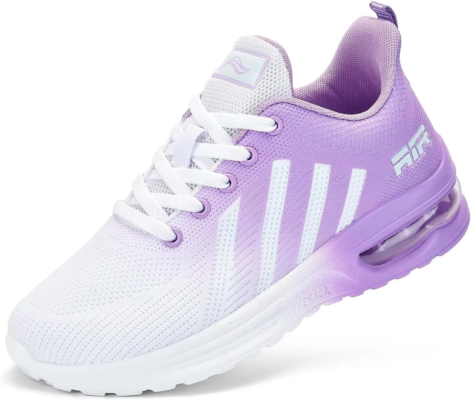 Lamincoa Womens Air Running Shoes Lightweight Women Sneakers Air Cushion Walking Tennis Shoes for Women White Purple