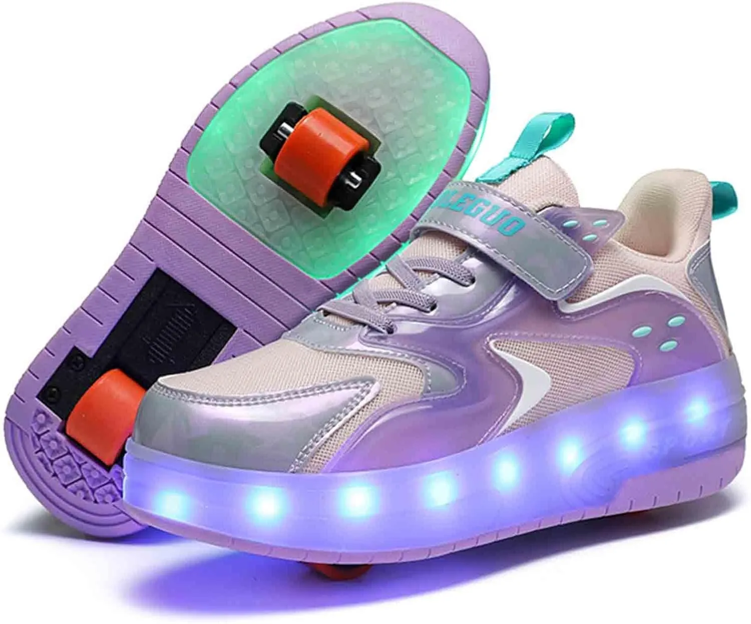 LED Light Up Kids Roller Skate Shoes with 2 Wheel, Sneakers for Boys Girls Birthday Thanksgiving Christmas Day