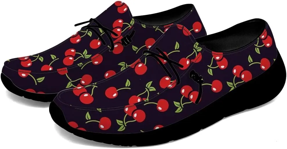 Loafers for Women Cherries Slip-on Shoes Casual Walking Shoes Gifts for Men Women