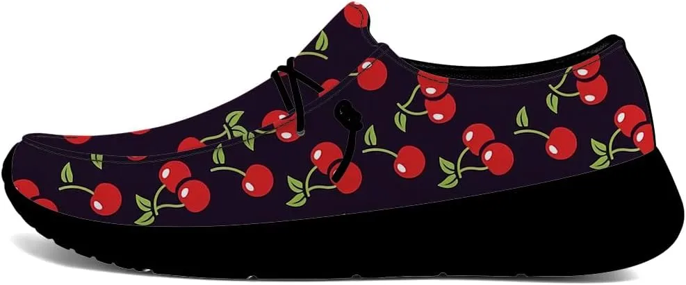 Loafers for Women Cherries Slip-on Shoes Casual Walking Shoes Gifts for Men Women
