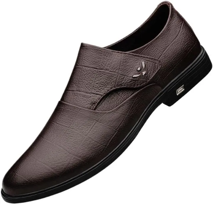Man Business Formal Social Shoe Male Casual Loafers Black Slip-On Prom Wedding Tuxedo Men's Leather Dress Shoes