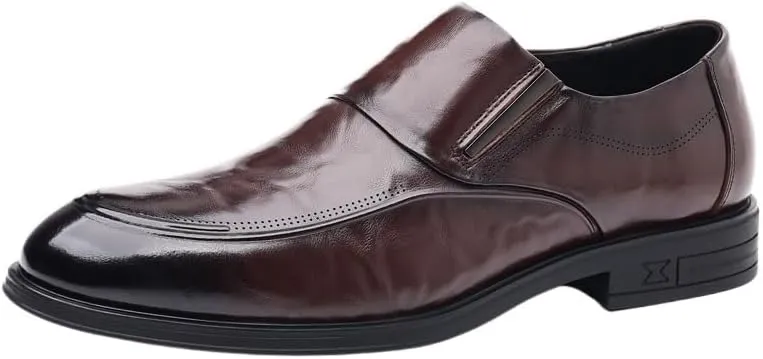 Men's Black Height Increase Dress Shoes Luxury Formal Party Wedding Oxfords Business Men Casual Slip On Loafers Leather Shoes for Men