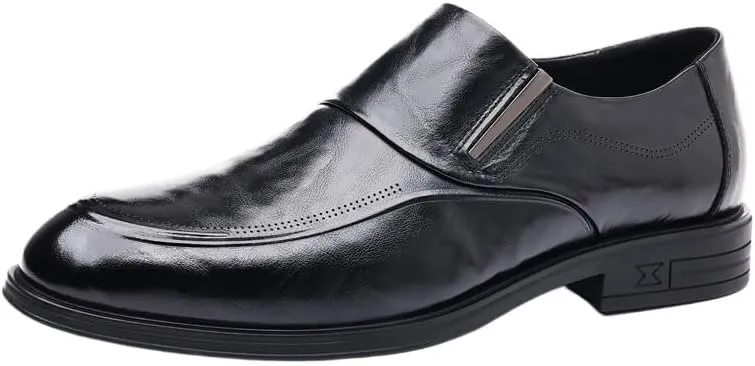 Men's Black Height Increase Dress Shoes Luxury Formal Party Wedding Oxfords Business Men Casual Slip On Loafers Leather Shoes for Men