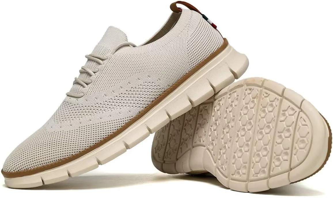 Men's Casual Dress Shoes Slip on Oxfords Business Walking Work Sneakers Fashion Mesh Lightweight Soft Sole