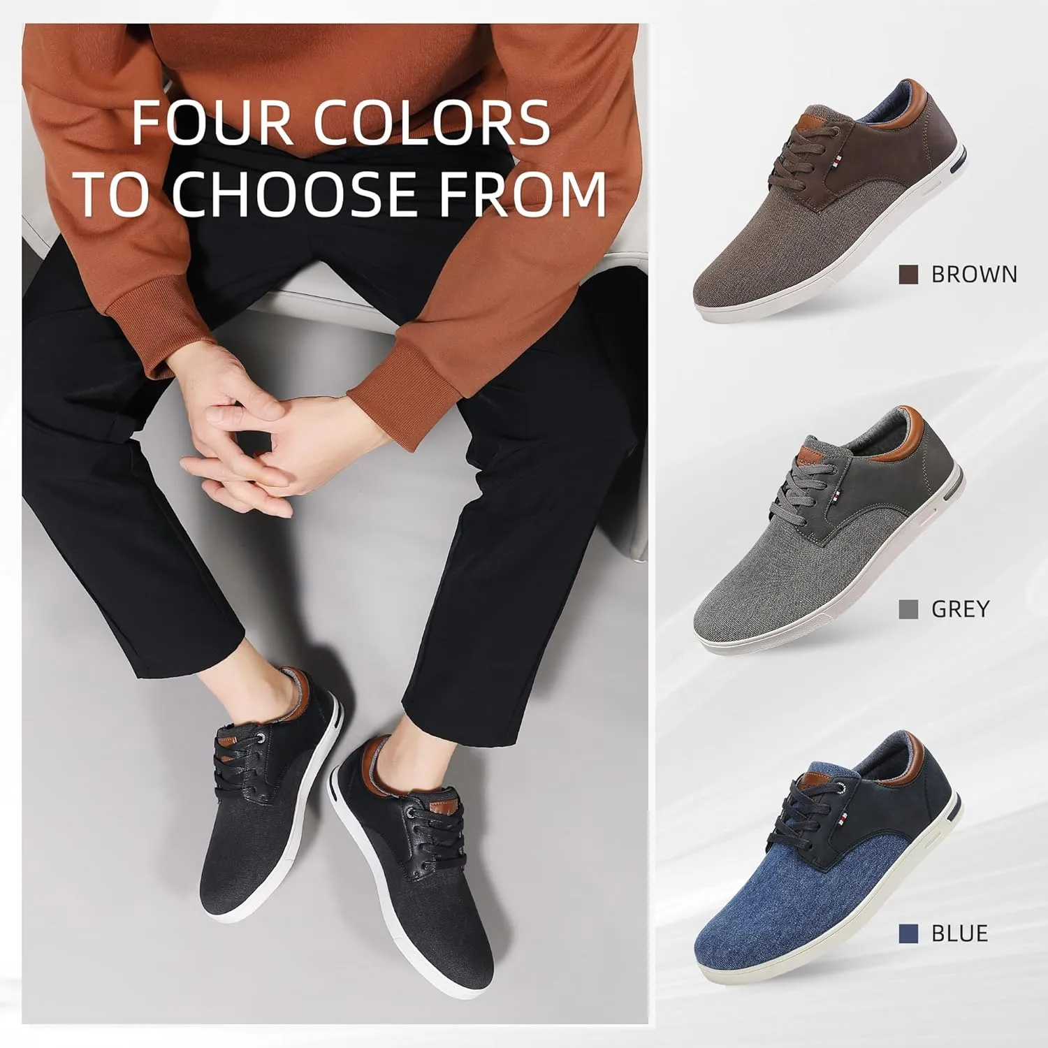 Mens Casual Shoes Fashion Dress Sneakers Breathable Business Shoes