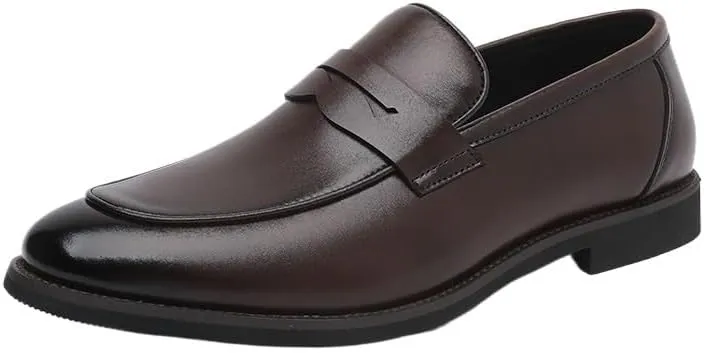 Men's Dress Loafers Shoes Business Leather Shoes Mens Dress Shoes All Match Casual Loafers Slip on Footwear Male Oxford Shoes