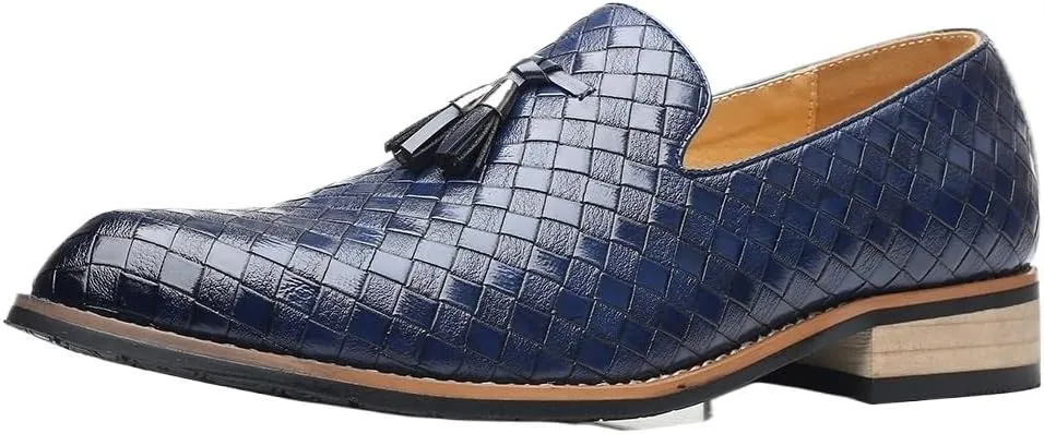 Men's Dress Shoes, Elegant Oxford Tassel Loafers, Classic Business Formal Shoes for Office and Social Events, Black Suit Shoes for Men