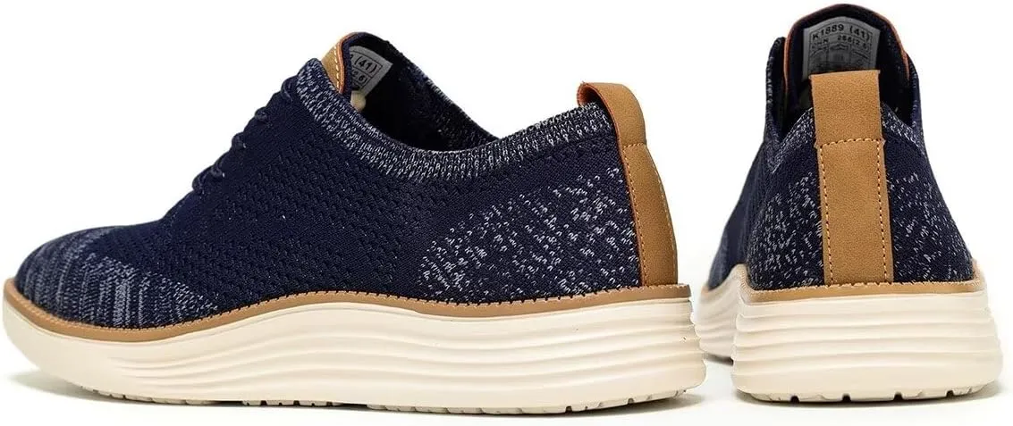 Men's Fashion Dress Sneakers Casual Walking Shoes Mesh Classic Leisure Business Oxfords Comfortable Breathable Lightweight Tennis