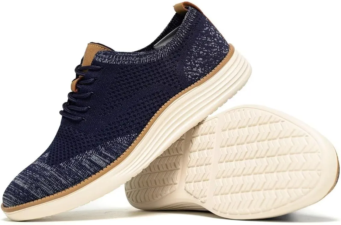 Men's Fashion Dress Sneakers Casual Walking Shoes Mesh Classic Leisure Business Oxfords Comfortable Breathable Lightweight Tennis