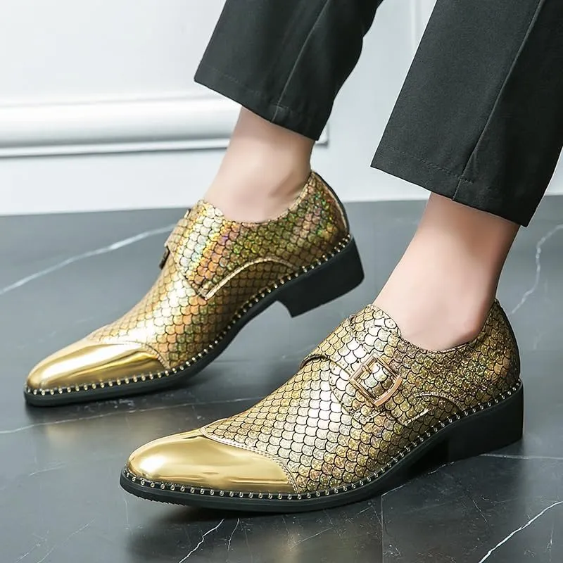 Men's Genuine Leather Formal Shoes, Business & Casual Slip-On Loafers, Elegant Pointed Dress Shoes for Men, Classic Social Shoes