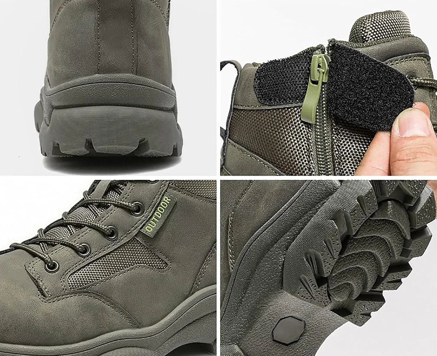Men's Lace Up Breathable High Top Boots Waterproof Tactical Boots Military Army Outdoor Shoes For Hiking Climbing