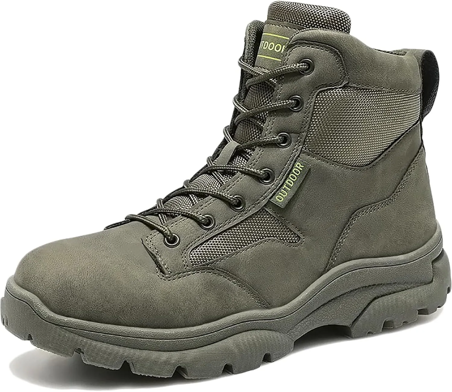 Men's Lace Up Breathable High Top Boots Waterproof Tactical Boots Military Army Outdoor Shoes For Hiking Climbing