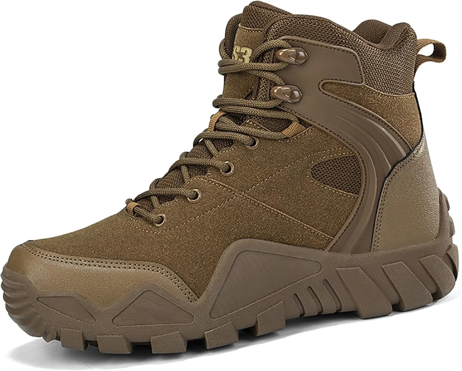 Men's Lace Up Breathable High Top Boots Waterproof Tactical Boots Military Army Outdoor Shoes For Hiking Climbing