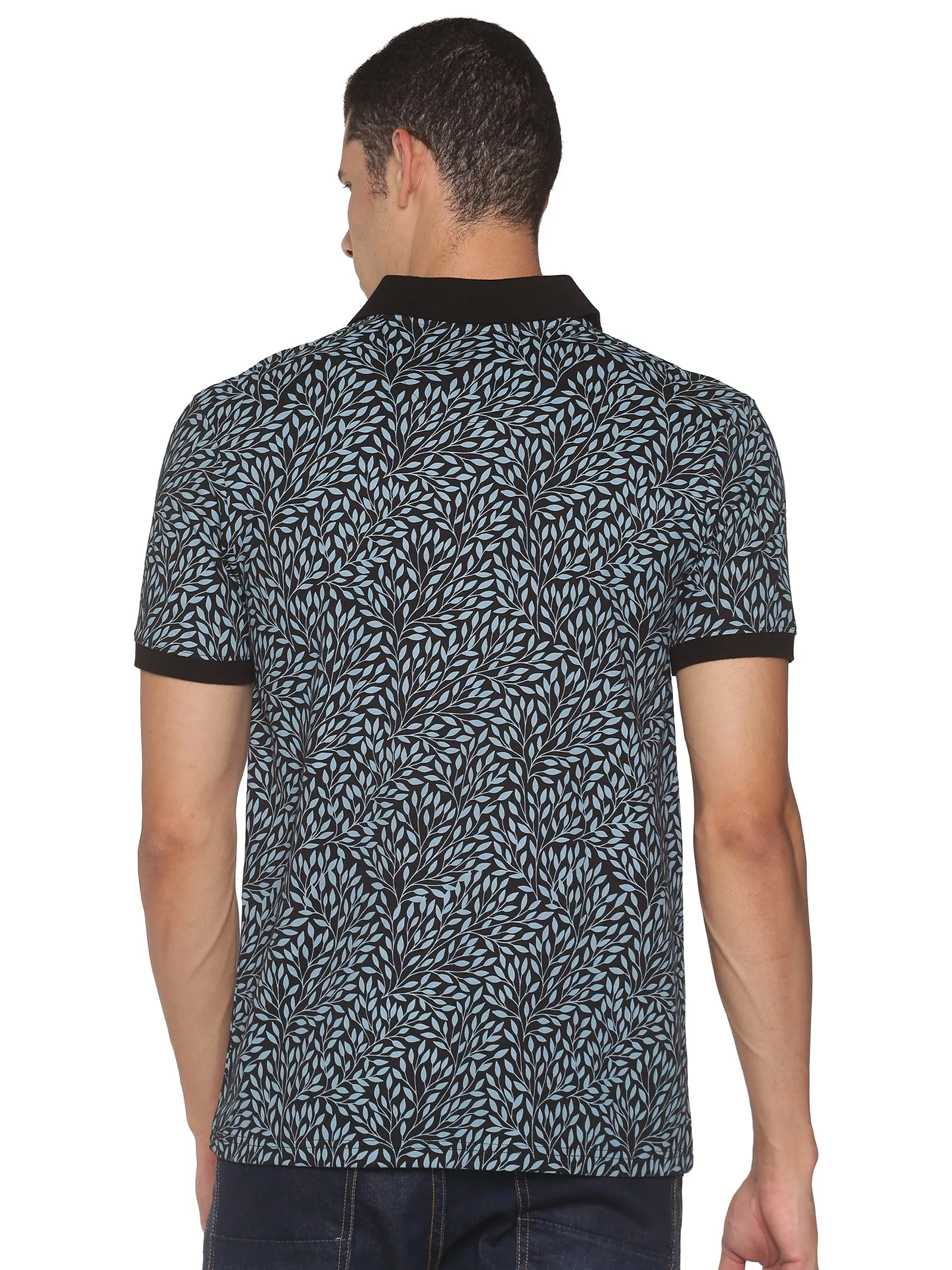 Men's Recycled Cotton Printed Polo Tshirt