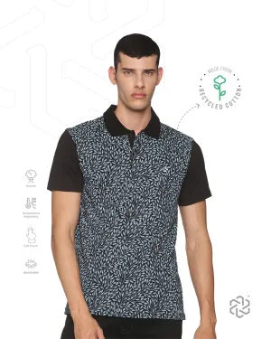 Men's Recycled Cotton Printed Polo Tshirt