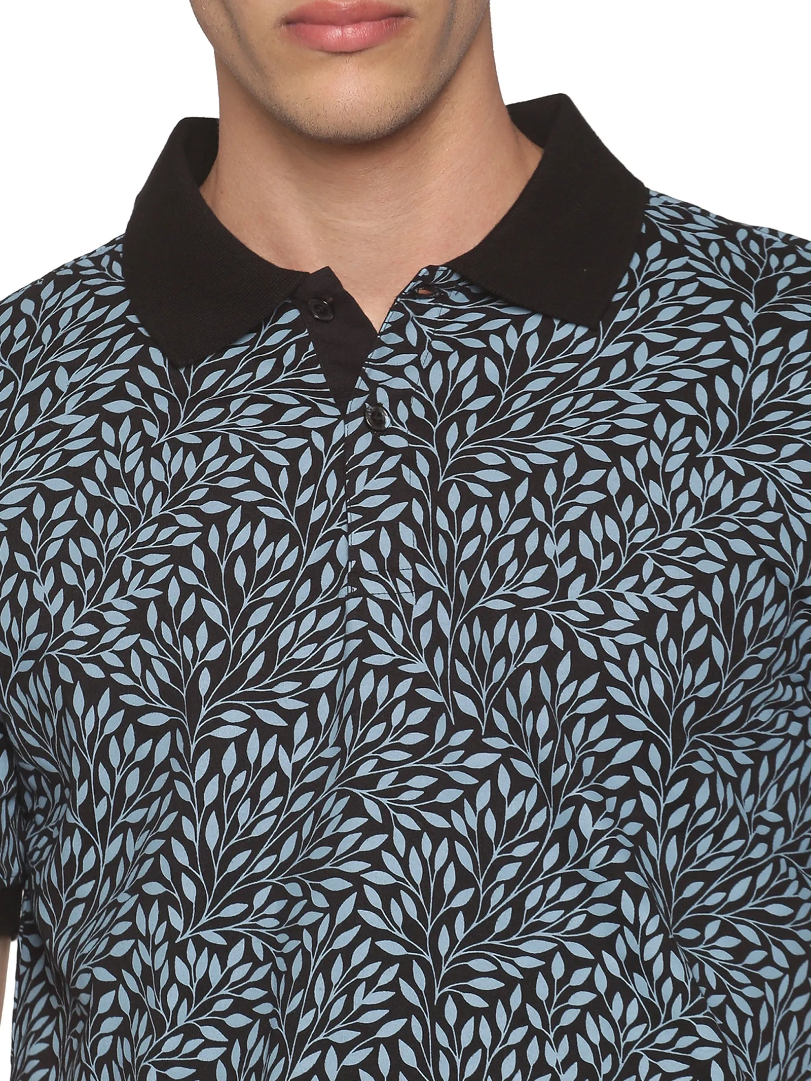 Men's Recycled Cotton Printed Polo Tshirt