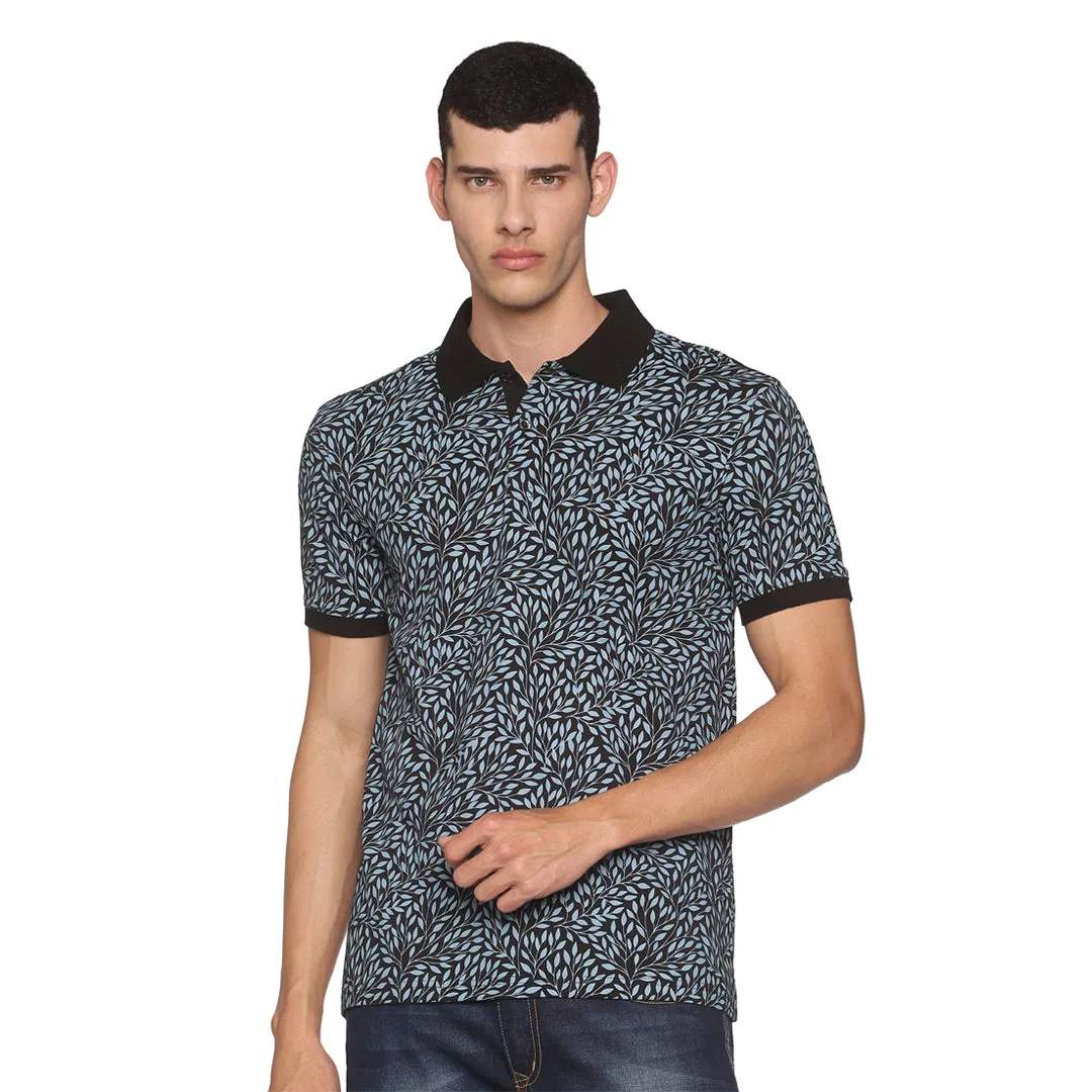 Men's Recycled Cotton Printed Polo Tshirt