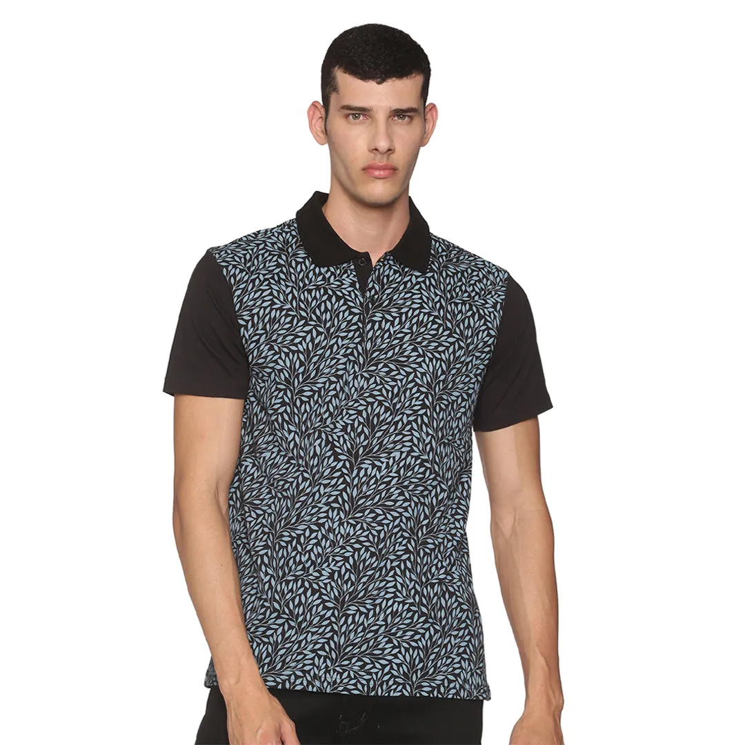 Men's Recycled Cotton Printed Polo Tshirt