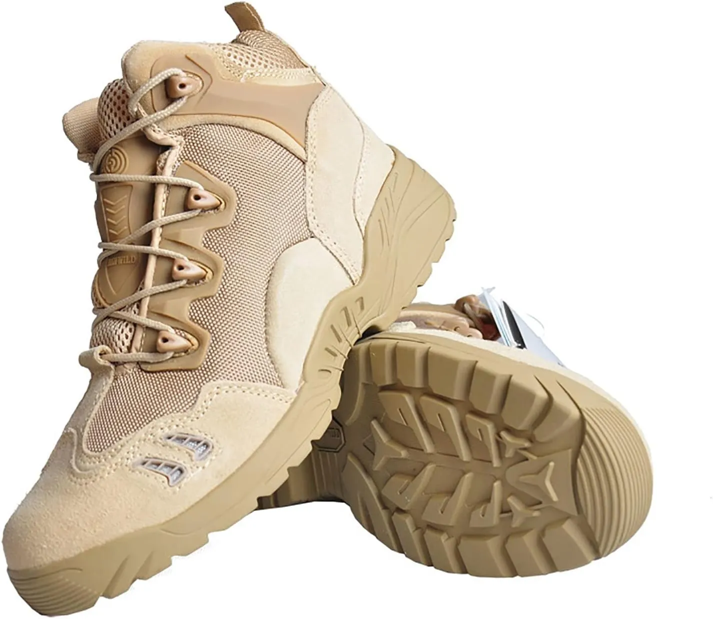 Men's Spring Autum Outdoor Hiking Shoes, Comfort Breathable Suede with Zipper Tactical Military Boots, Lace-up Sports Durable Desert Combat Shoes