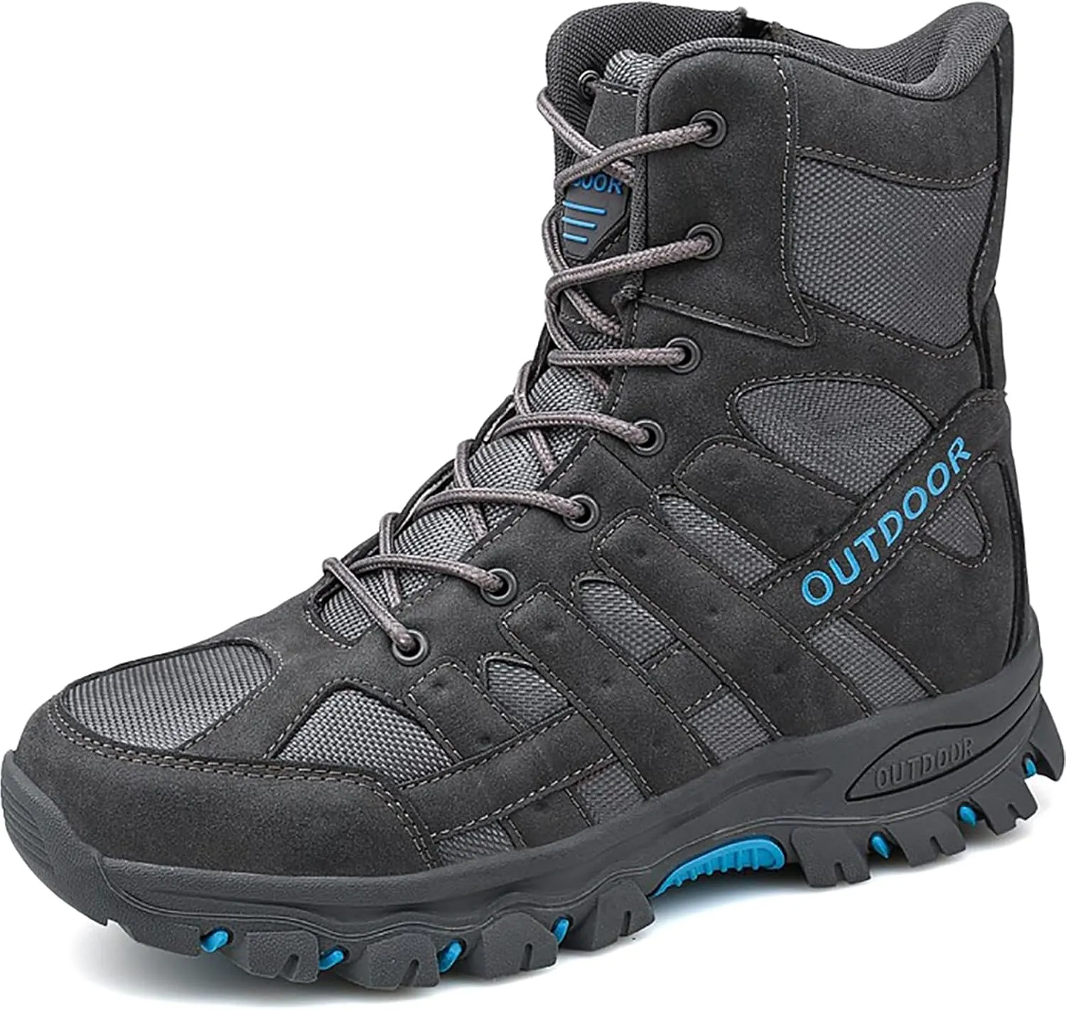 Men's Waterproof Tactical Boots Lace Up Breathable High Top Boots Military Army Outdoor Shoes For Hiking Climbing