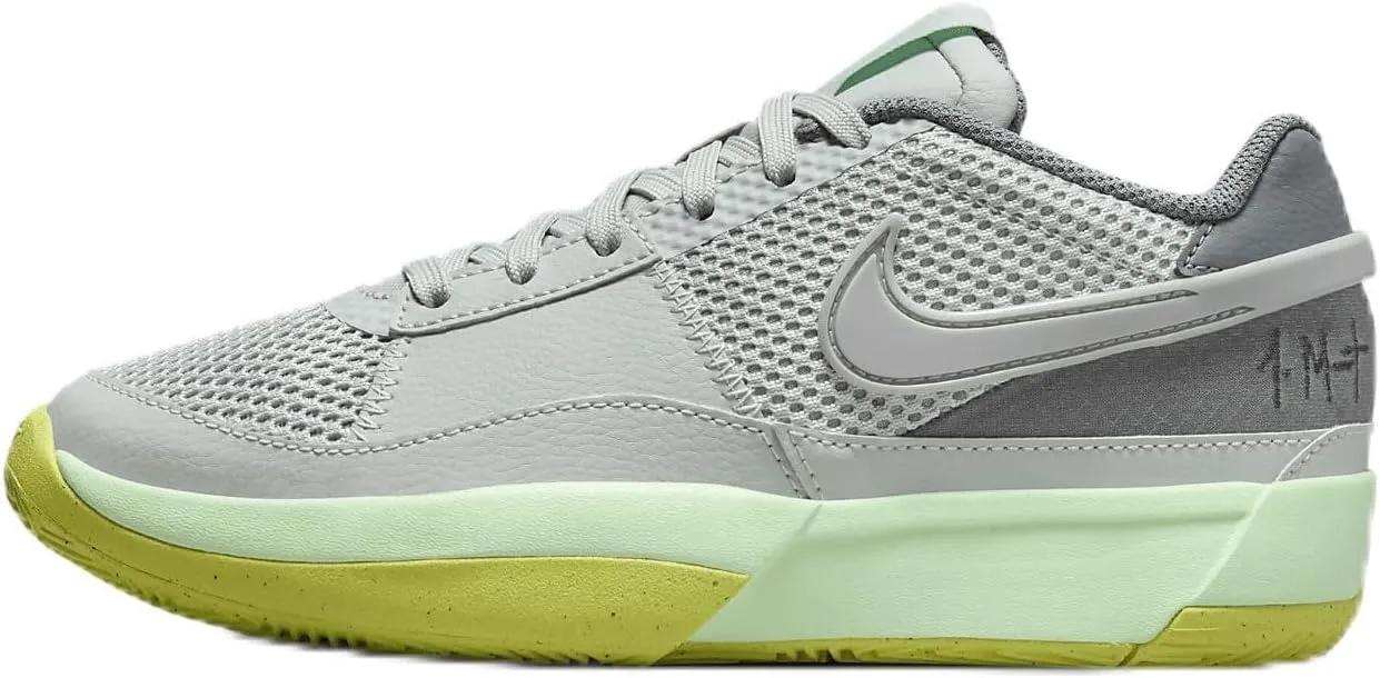 Nike Ja 1 Big Kids' Basketball Shoes (DX2294-003, Light Silver/Cyber/Cool Grey/Granite) Size 1.5