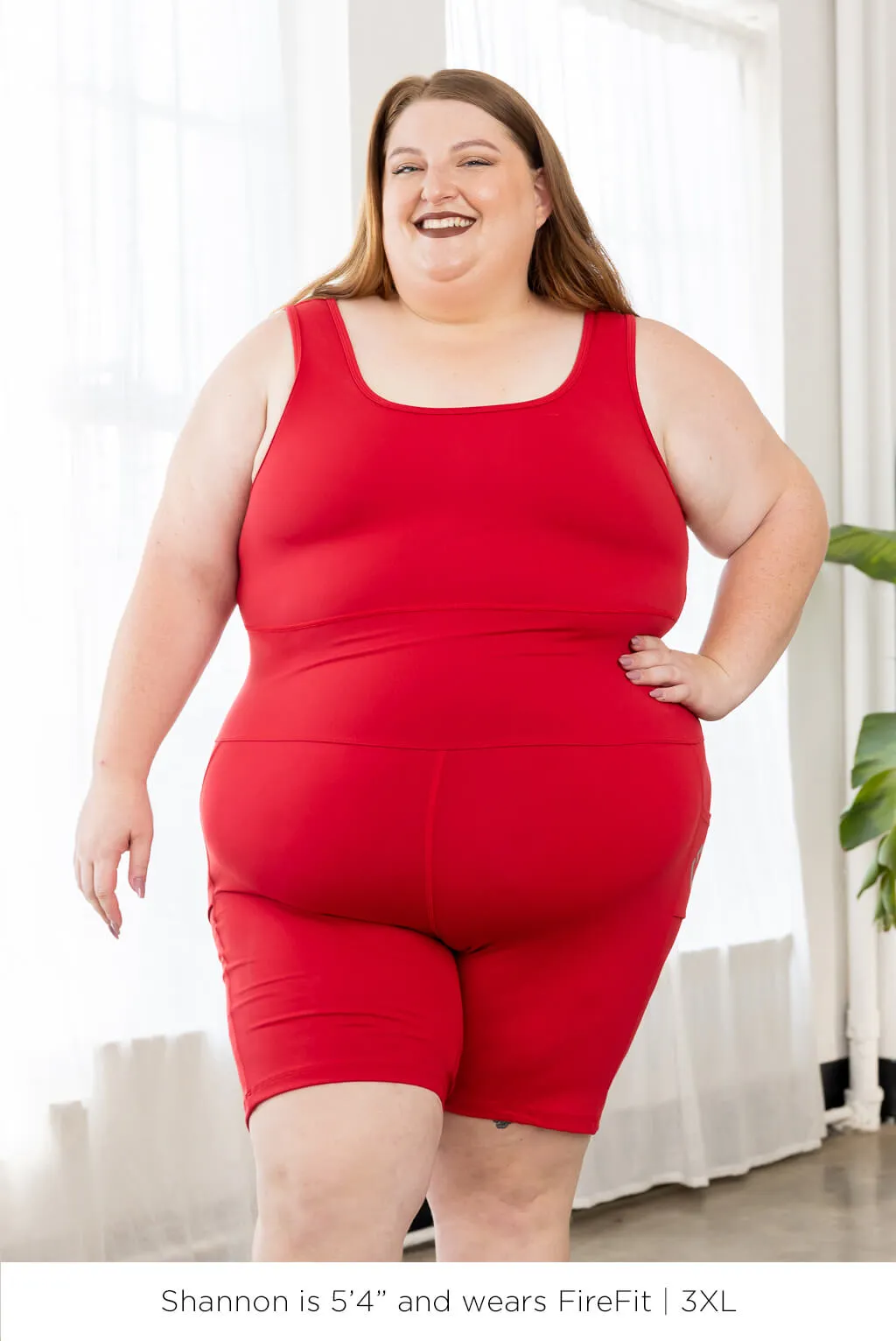 Pocket Short Bodysuit - Cherry - FINAL SALE