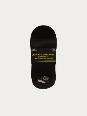 Skechers Men's 3 Pack 1/2 Terry Super No Show Socks