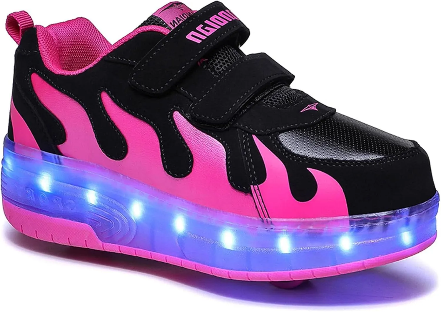 Two Wheeled Walking Shoes Rechargeable LED Flash Shoes Roller Skates